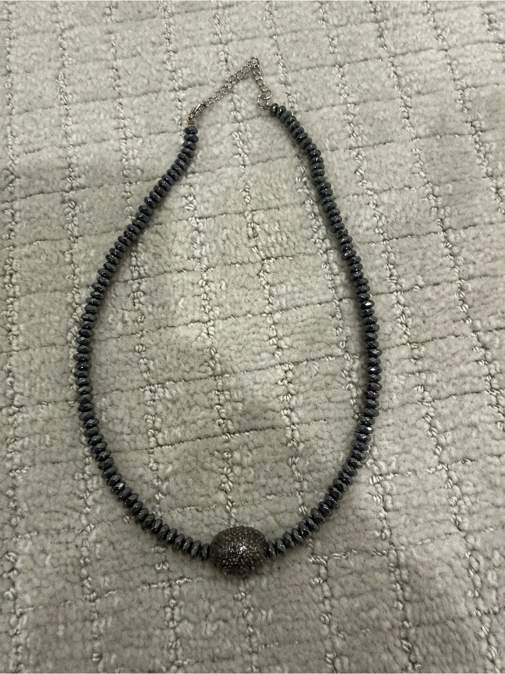 Gunmetal Hematite Bead Necklace